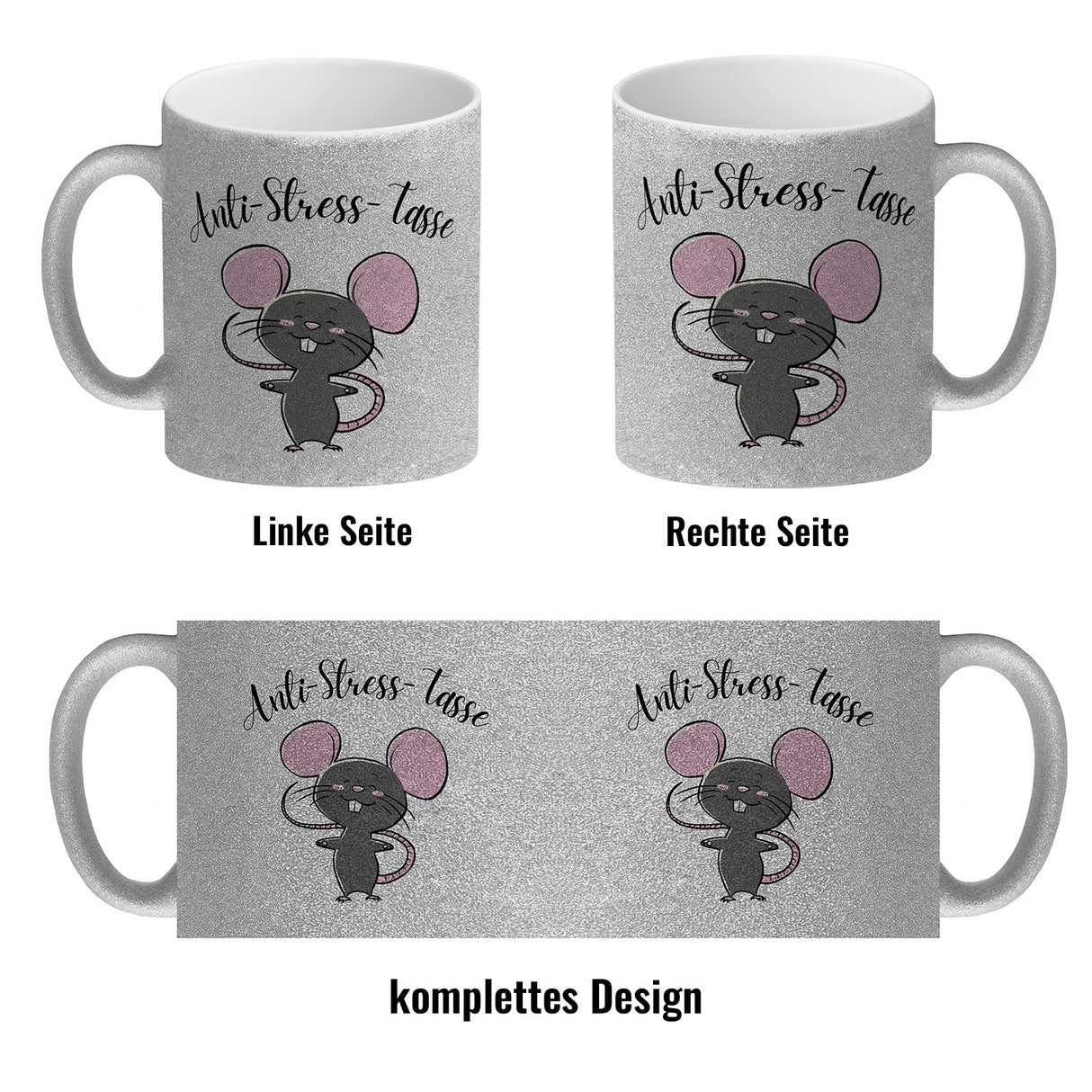 Anti-Stress Maus Kaffeebecher mit Spruch