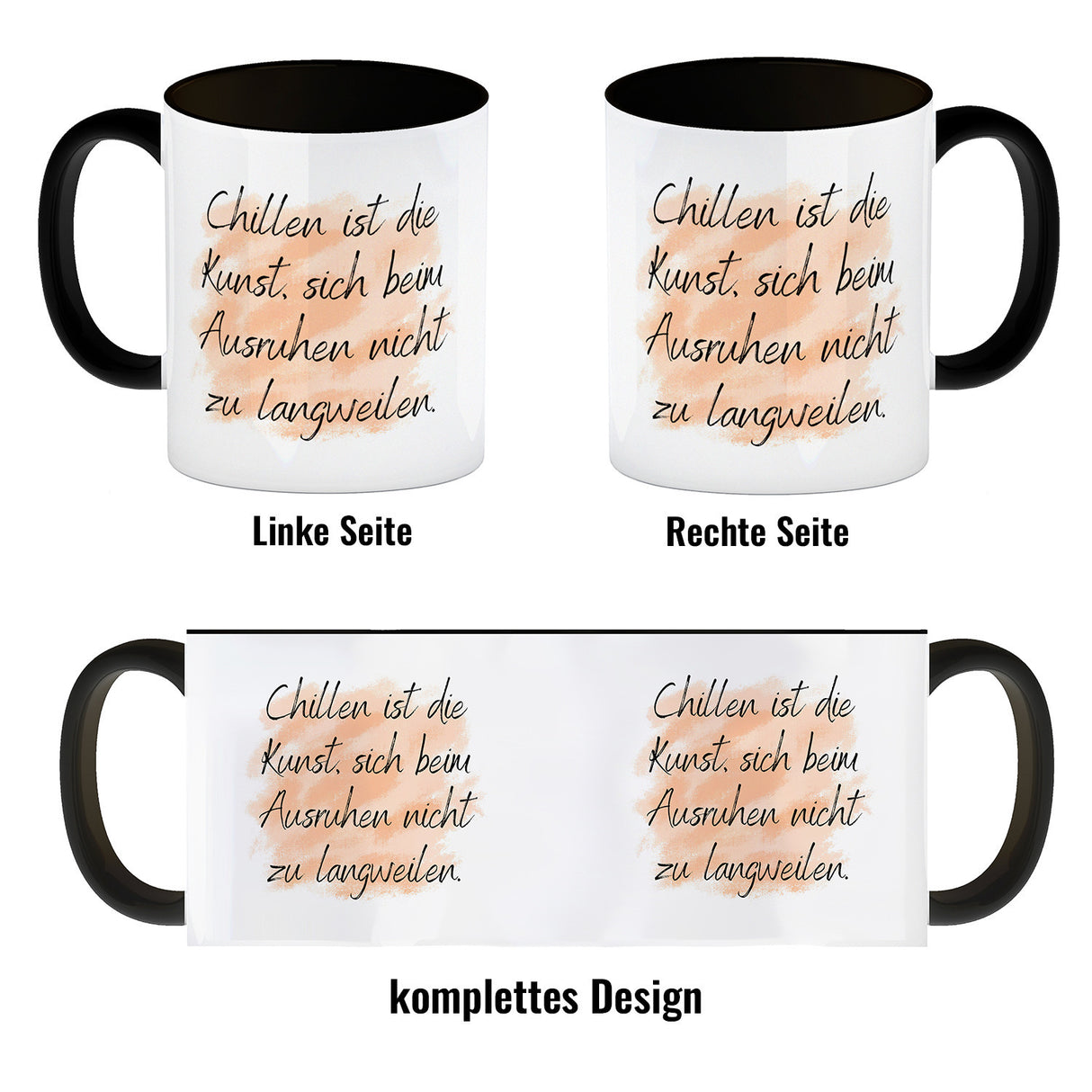Chillen Kaffeebecher mit Spruch
