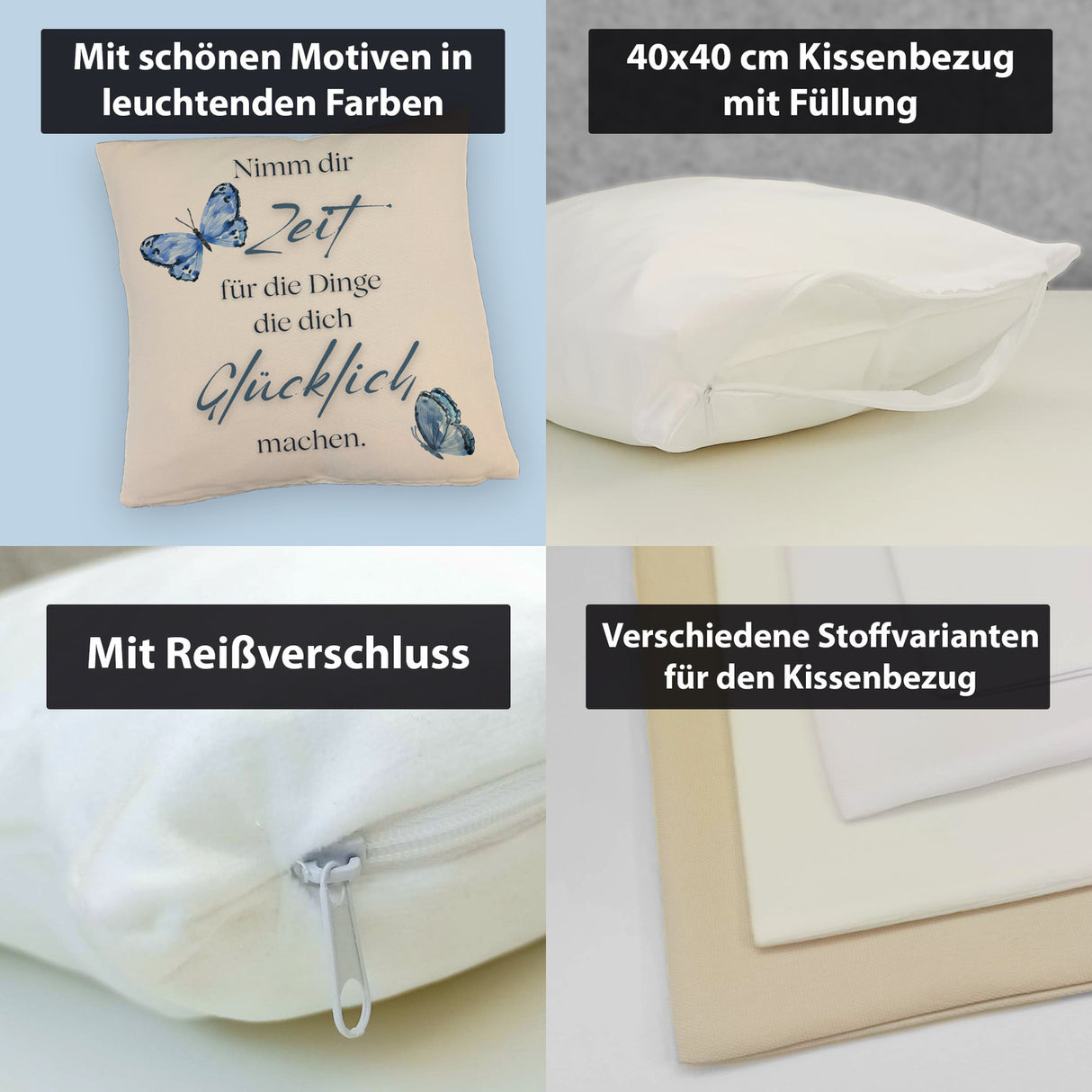 Nimm dir Zeit Kissen mit Spruch