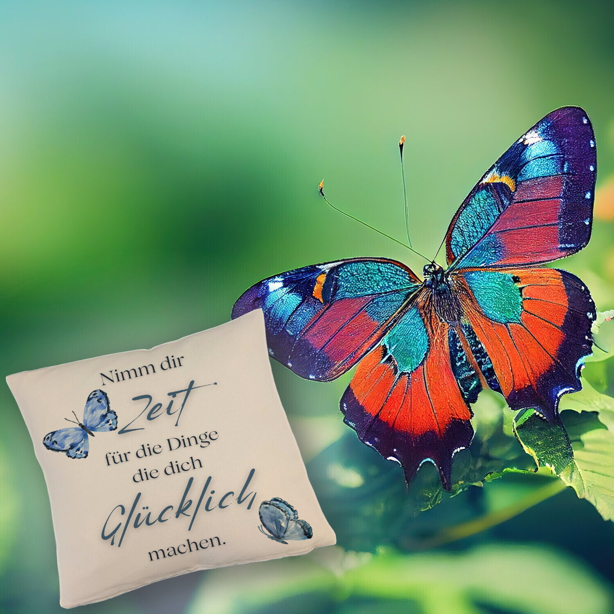 Nimm dir Zeit Kissen mit Spruch