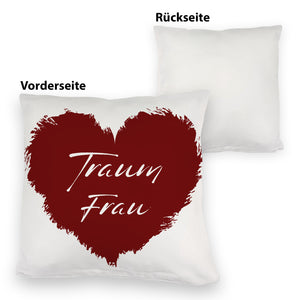 Traumfrau Kissen mit rotem Herz
