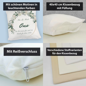 Für die beste Oma Kissen mit Spruch Du bist immer für mich da