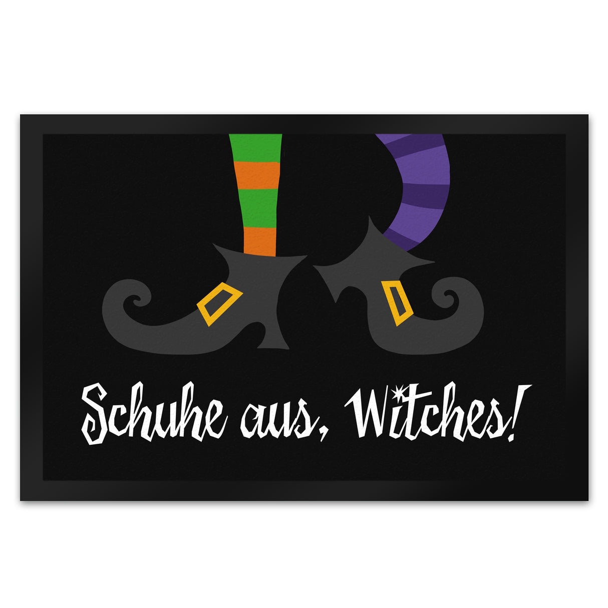 Hexen Halloween Fußmatte mit Spruch - Schuhe aus, Witches!