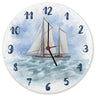 Segelschiff Wasserfarbenoptik Wanduhr