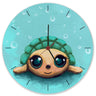 Schildkröte in Wasserfarbenoptik Wanduhr