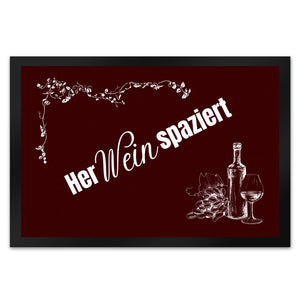 Wein Fußmatte in 35x50 cm mit Spruch Herweinspaziert