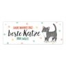 Beste Katze der Welt Metallschild mit oranger Katze und Spruch