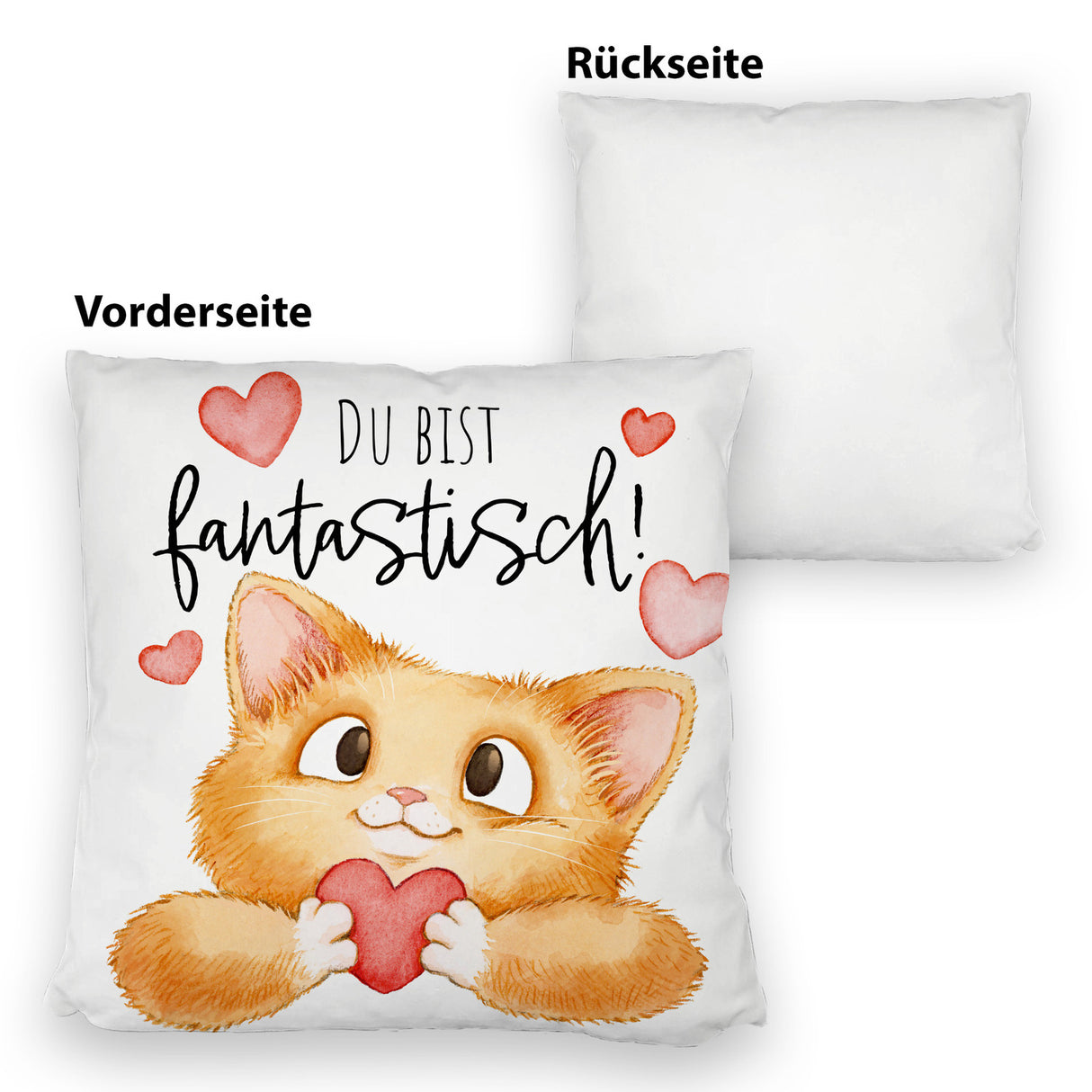 Katze Kissen mit Spruch Du bist fantastisch