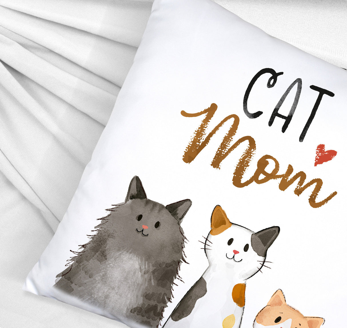 Cat Mom Kissen mit Spruch