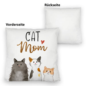 Cat Mom Kissen mit Spruch