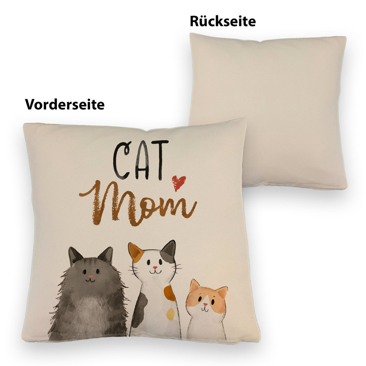 Cat Mom Kissen mit Spruch