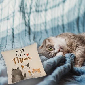 Cat Mom Kissen mit Spruch