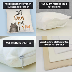 Cat Mom Kissen mit Spruch