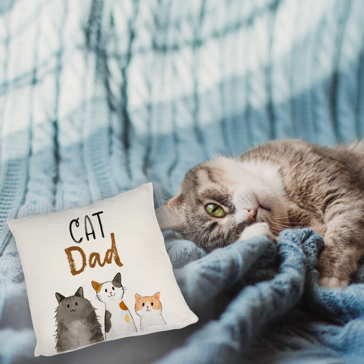 Cat Mom Kissen mit Spruch