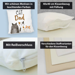 Cat Mom Kissen mit Spruch