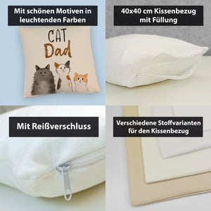 Cat Mom Kissen mit Spruch
