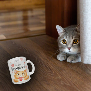 Katze Kaffeebecher mit Spruch Du bist fantastisch
