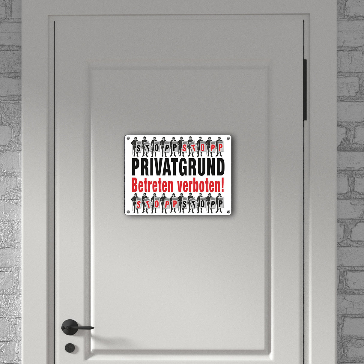 Privatgrund Metallschild in 15x20 cm mit Spruch Betreten verboten