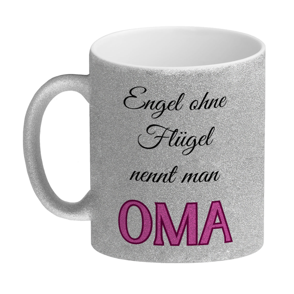 Oma Kaffeebecher mit Spruch Engel ohne Flügel nennt man Oma