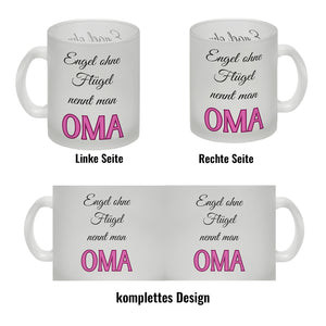 Oma Kaffeebecher mit Spruch Engel ohne Flügel nennt man Oma