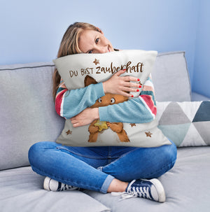 Fuchs Kissen mit Spruch Du bist zauberhaft