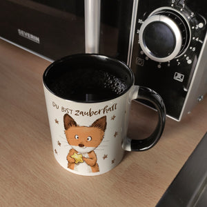 Fuchs Kaffeebecher mit Spruch Du bist zauberhaft