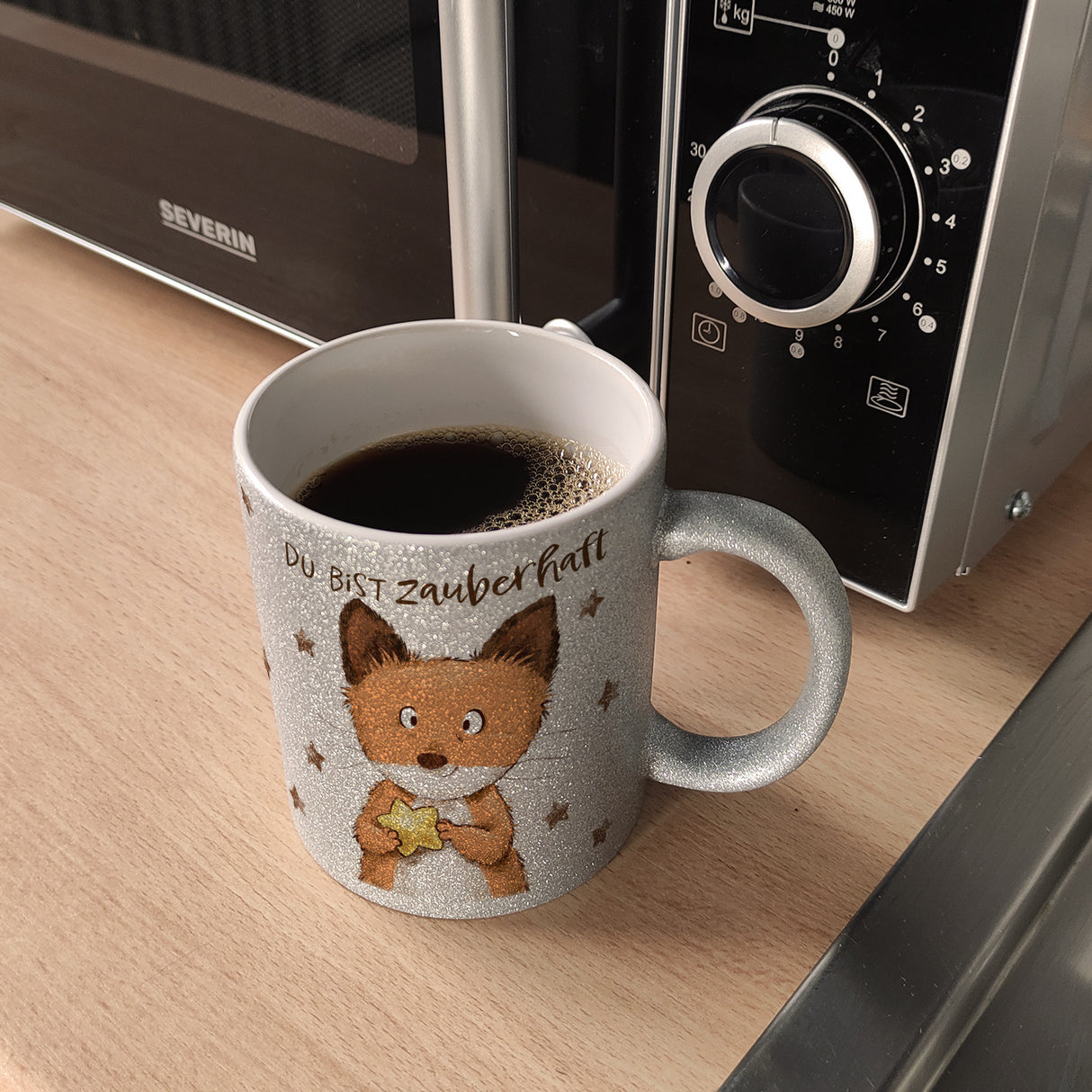 Fuchs Kaffeebecher mit Spruch Du bist zauberhaft