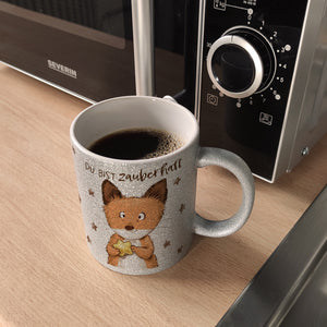 Fuchs Kaffeebecher mit Spruch Du bist zauberhaft