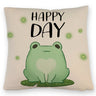 Frosch Kissen mit Spruch Happy Day