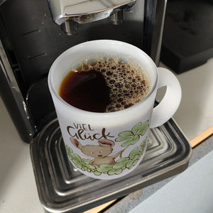Maus Kaffeebecher mit Spruch Viel Glück