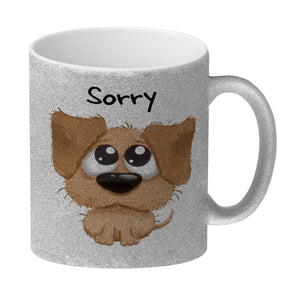 Hund Kaffeebecher mit Spruch Sorry