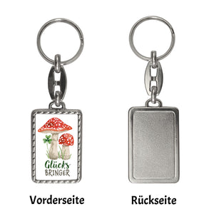 Fliegenpilz Schlüsselanhänger mit Spruch Glücksbringer