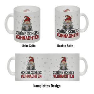 Grimmiger Wichtel Kaffeebecher mit Spruch Schöne scheiß Weihnachten