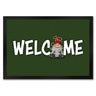 Grimmiger Wichtel Fußmatte in 35x50 cm mit Spruch Welcome