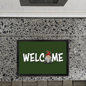 Grimmiger Wichtel Fußmatte in 35x50 cm mit Spruch Welcome