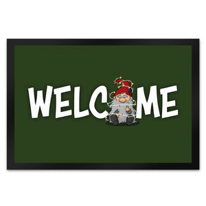 Grimmiger Wichtel Fußmatte in 35x50 cm mit Spruch Welcome