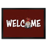 Grimmiger Wichtel Fußmatte in 35x50 cm mit Spruch Welcome