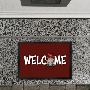 Grimmiger Wichtel Fußmatte in 35x50 cm mit Spruch Welcome