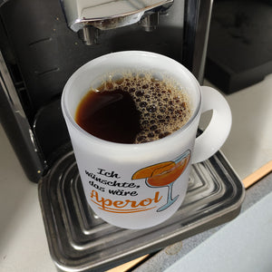 Cocktail Kaffeebecher mit Spruch Ich wünschte das wäre Aperol