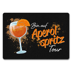 Cocktail Fußmatte in 35x50 cm mit Spruch Bin auf Aperol Spritz Tour
