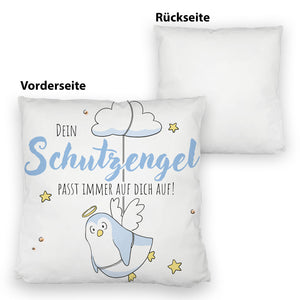 Schutzengel-Pinguin Kissen mit Spruch passe immer auf dich auf