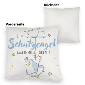 Schutzengel-Pinguin Kissen mit Spruch passe immer auf dich auf
