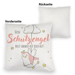 Schutzengel-Pinguin Kissen mit Spruch passe immer auf dich auf