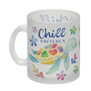 Schildkröte Kaffeebecher mit Spruch Chillkrötchen