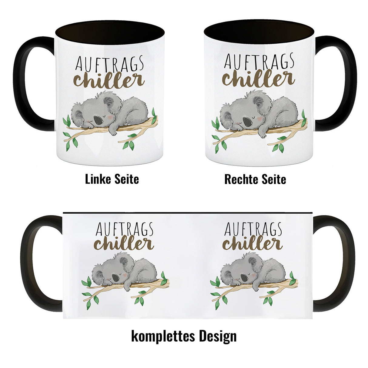 Koala Kaffeebecher mit Spruch Auftragschiller