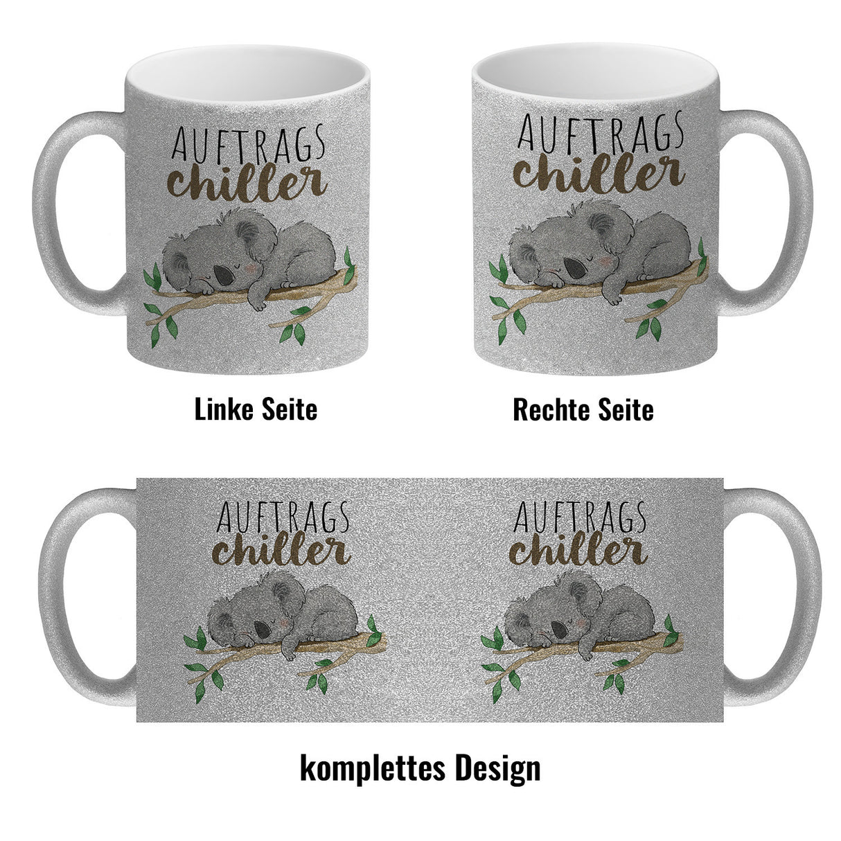 Koala Kaffeebecher mit Spruch Auftragschiller