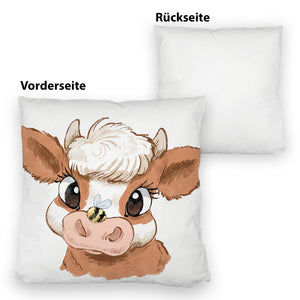 Baby Kuh Kissen mit dicker Hummel