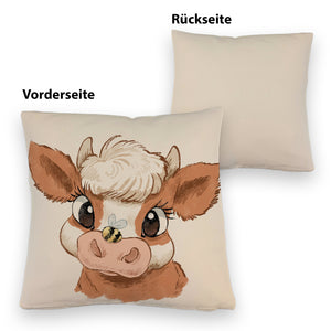 Baby Kuh Kissen mit dicker Hummel