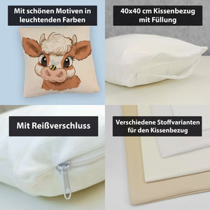 Baby Kuh Kissen mit dicker Hummel