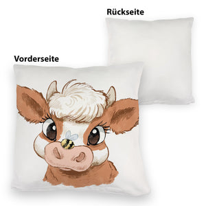 Baby Kuh Kissen mit dicker Hummel
